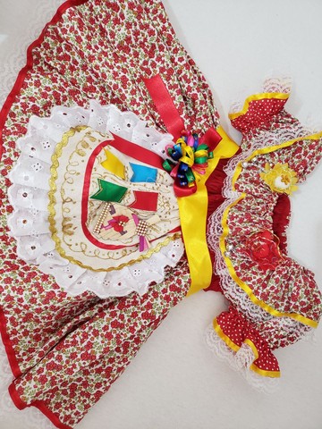 Vestido junino 2 anos