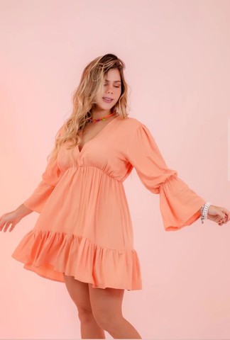 Vestido curto soltinho estilo boho Chic. - Foto 5