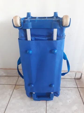 Bolsa de viajem  com rodinhas na cor azul - Foto 5