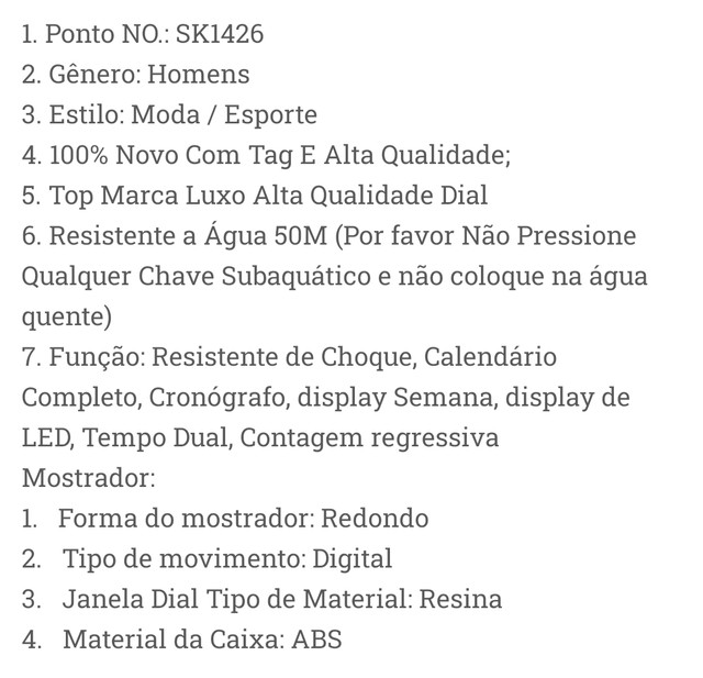 Relógio de Pulso SKMEI Dual Time - Foto 3