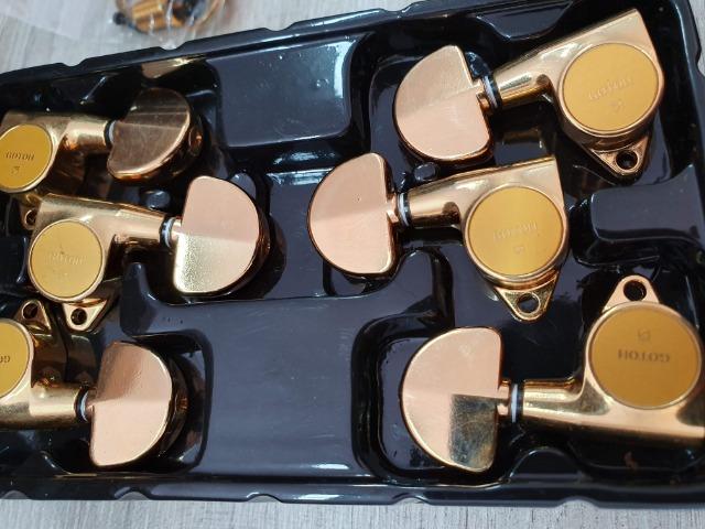 Tarrachas Gotoh Les Paul/Violão - Douradas - TOP!! - Foto 6