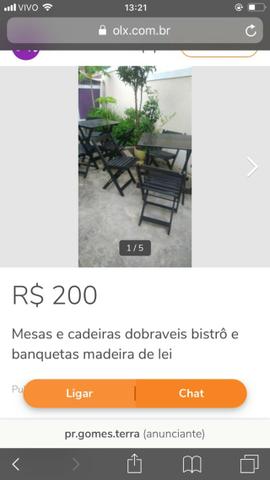 Mesas e Cadeiras de Abrir e Fechar para Bares e Lanchonetes - Foto 4