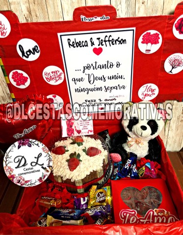 Presentes românticos festa na caixa personalizamos de acordo com o tema desejado
