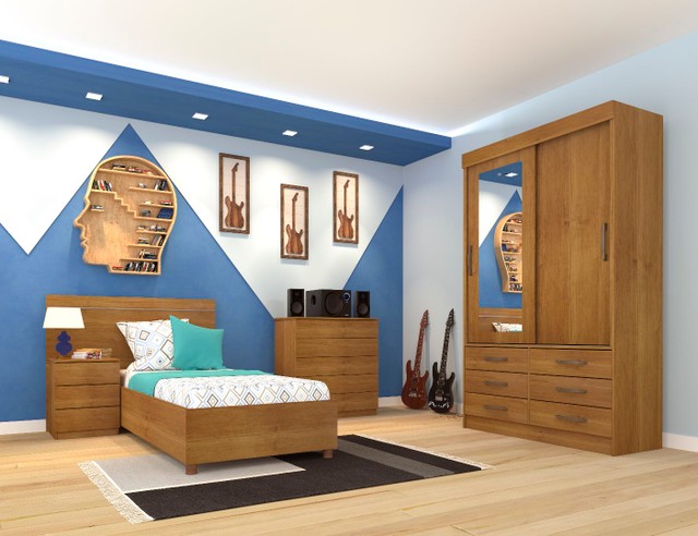 Quarto roupeiro solteiro com espelho  - Foto 3