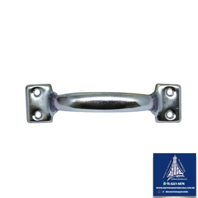 Puxador Alca Chapa Sao Raphel Zincado 11cm PAR- novo