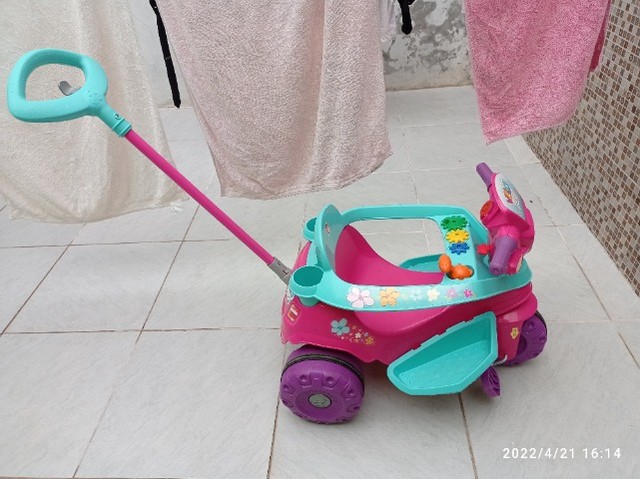 Triciclo infantil Velo Baby com empurrador - Foto 3
