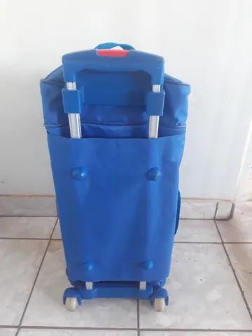 Bolsa de viajem  com rodinhas na cor azul - Foto 3