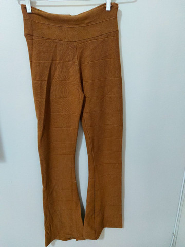 calça bandagem caramelo