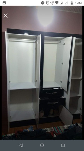 Guarda-roupa Casal 6 portas - 2,05m x 1,74m / 46cm de profundidade + Sapateira gratis - Foto 2