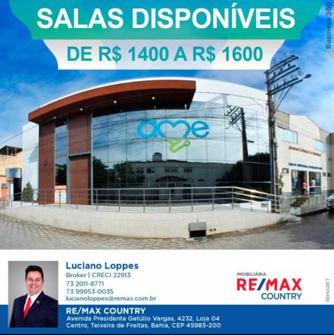 Sala para alugar, 40 m² por R$ 1.600/mês - Centro - Teixeira de Freitas/BA