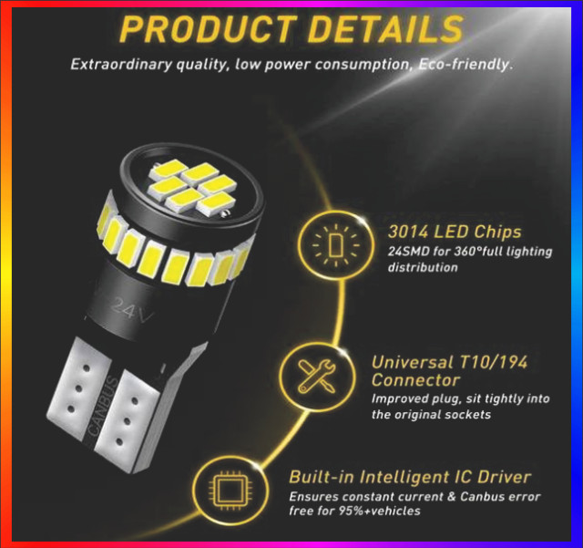 Super Led torpedo e T10 Canbus Pingão/Pingo T20 Forte T15 Polo Cambus (Variados) - Foto 5