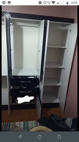 Guarda-roupa Casal 6 portas - 2,05m x 1,74m / 46cm de profundidade + Sapateira gratis