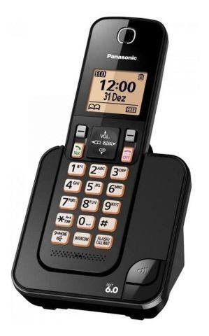 Telefone sem fio Panasonic KX-TGC350LBB preto