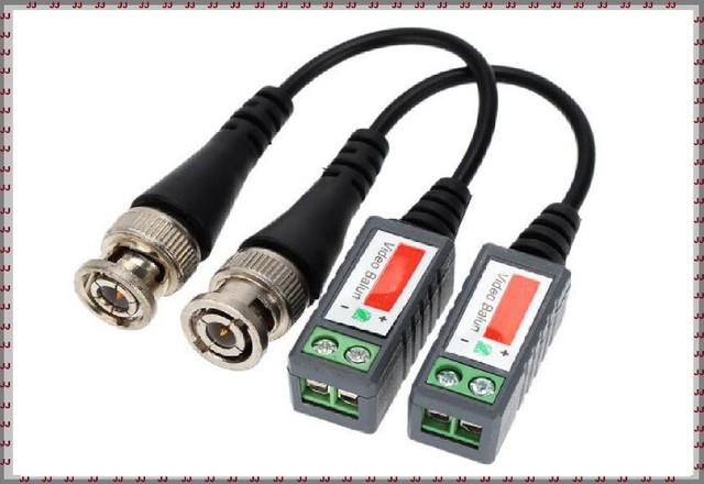 1 Par de Video Balun Passivo Cftv Conversor Utp Hd Ahd-tvi-cvi