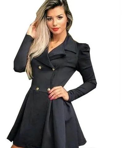 Sobretudo estilo hot sale vestido