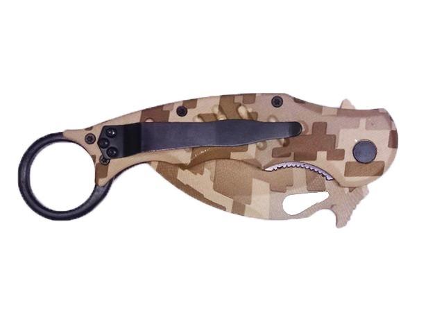 Canivete Tático Karambit Camuflado Desert Ll82259 - Foto 5