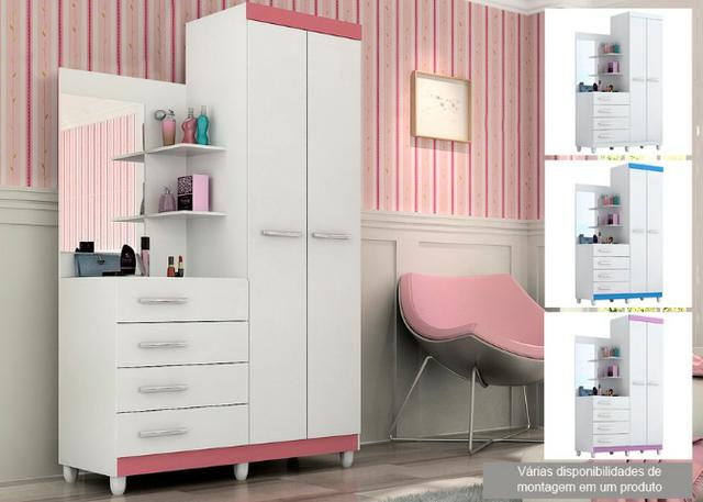 Roupeiro Melissa 100% MDF Flexcollor com Espelho