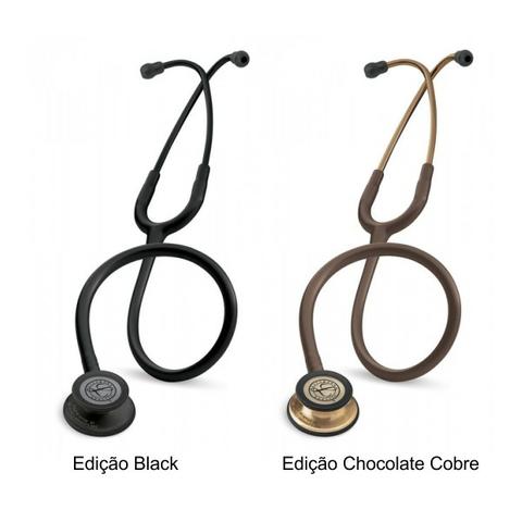 Estetoscópio littimann Classic 3 acedeção especial cor preto e chocolate