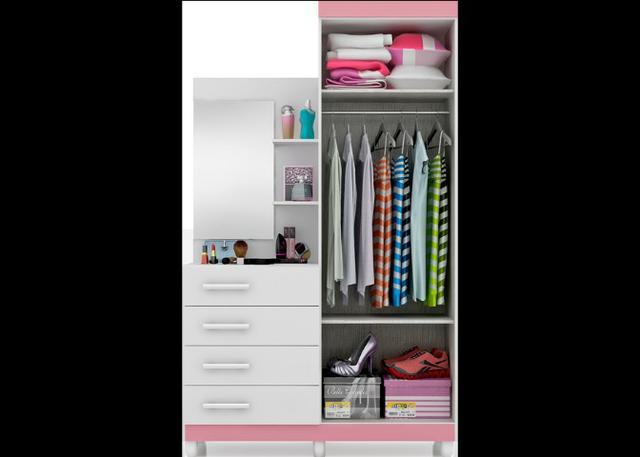 Roupeiro Melissa 100% MDF Flexcollor com Espelho - Foto 2
