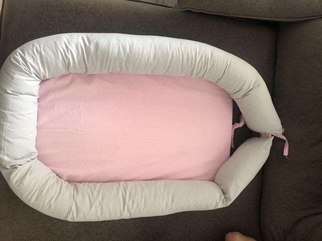 Ninho para bebê cinza e rosa