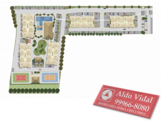 ARV 11- Apto 2Q, 65m² com lazer; piscinas, quadra, sauna, salão de festas e churrasqueira - Foto 2