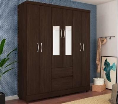 Solicite e Receba No Mesmo Dia!!Guarda Roupa 6 Portas Com Espelho Novo com Otimo Preço - Foto 2
