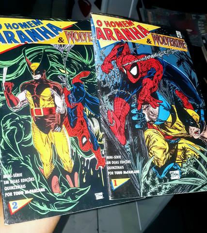 Homem aranha e Wolverine minissérie completa em 2 edições ano 1993