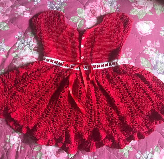 vestido croche 3 anos