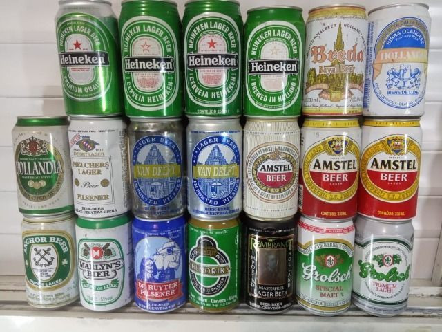 Lote Coleção de Latas Cervejas Importadas Holanda Anos 90 - Foto 6