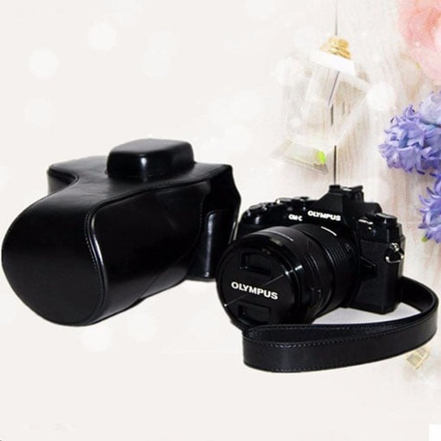 Capa Pu Leather Camera Case Bag For Olympus Em1 M Pronta Entrega - Foto 6