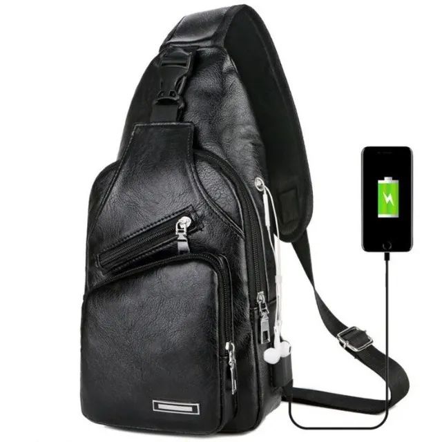 Mini Bolsa Shoulder Bag Slim Couro USB  - Foto 3