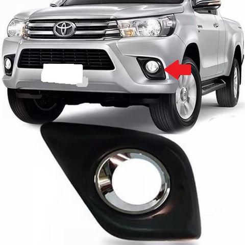 Grade Milha Com Furo Aro Cromado Hilux 2016 17 2018 Esquerdo