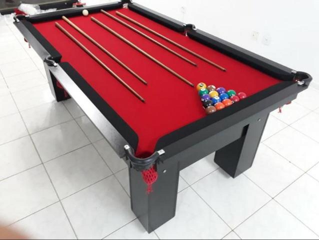Mesa de Redes Tecido Vermelho Bordas Pretas e Cor Preta Modelo PHJ2132 - Foto 4
