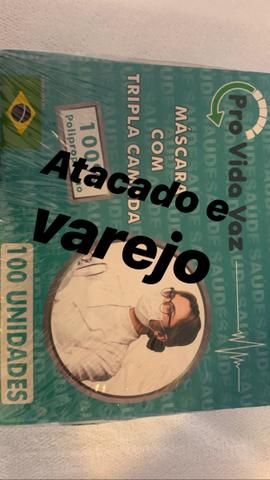 Máscara descartável com tripla camada modelo cirugico 100% polipropileno. PRONTA ENTREGA - Foto 2