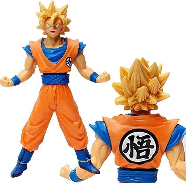 Boneco Dragon Ball Goku Super Sayajin 18 cm, boneco do goku barato