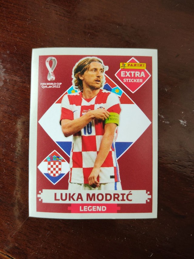 Figurinha legend bordô Luka Modric Croácia 
