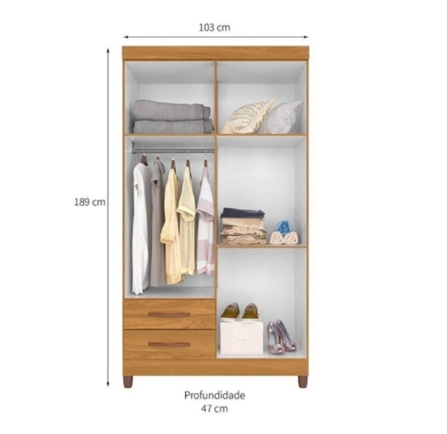 Guarda Roupa Âmbar 4 portas 2G - Fazemos entrega - Temos Crediario - Foto 2
