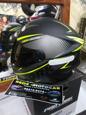 Capacete R8 amarelo com viseira fumê ?? - Foto 4