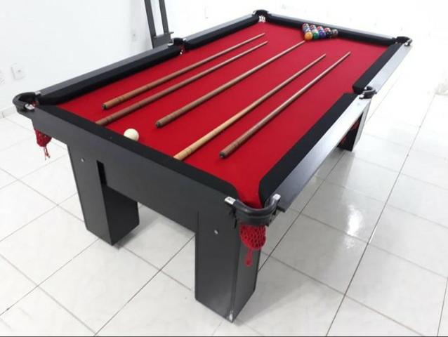 Mesa de Redes Tecido Vermelho Bordas Pretas e Cor Preta Modelo PHJ2132 - Foto 5