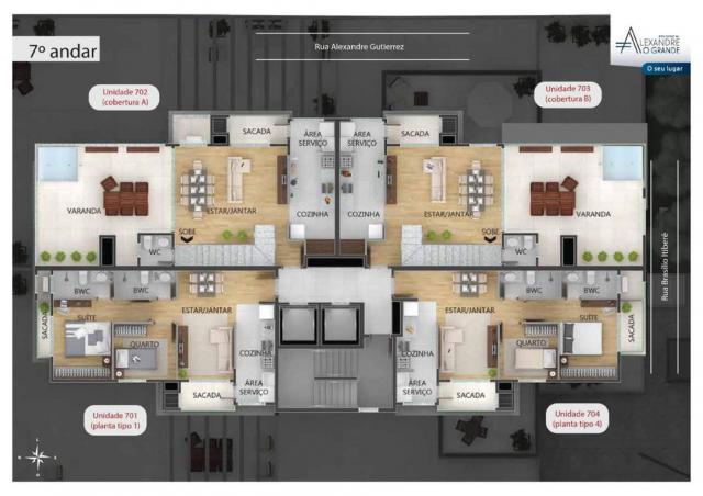Apartamento à venda com 2 dormitórios em Água verde, Curitiba cod:47261 - Foto 9