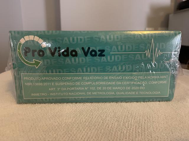 Máscara descartável com tripla camada modelo cirugico 100% polipropileno. PRONTA ENTREGA - Foto 3