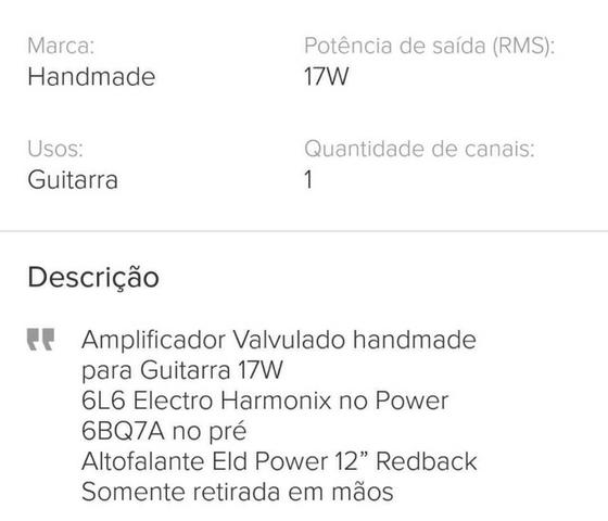 Clone Fender Champ 5F1 1956 valvulado - Foto 2