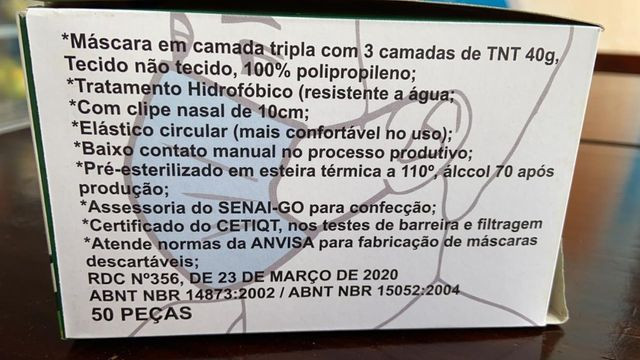 Máscara cirúrgica tecido triplo - Foto 2