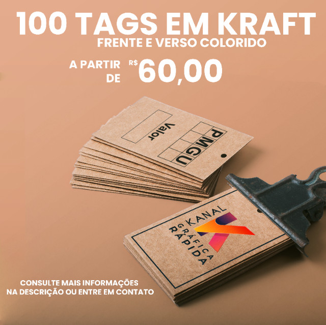 Etiqueta tag em papel Kraft