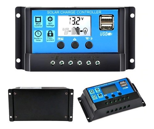 Controlador de carga solar de 30A PWM USB 12/24V Knup AD30A - Foto 2