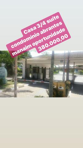 Casa condomínio 3/4 suíte abrantes 380 mil