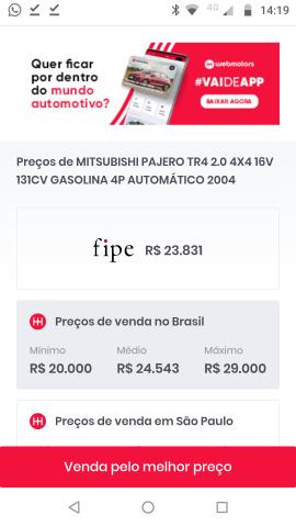 Pajero TR4 2.0 16v Automática 4x4 Ano 2004 Completa ( Birigui SP ) - Foto 2