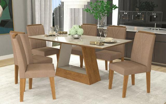 Mesa de Jantar com 6 Cadeiras Alana - Foto 2