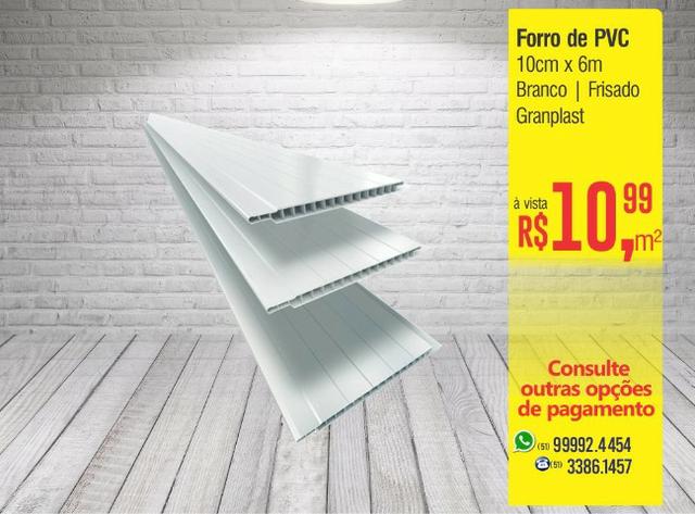 Forro Pvc 10cm x 6m - Branco Frisado