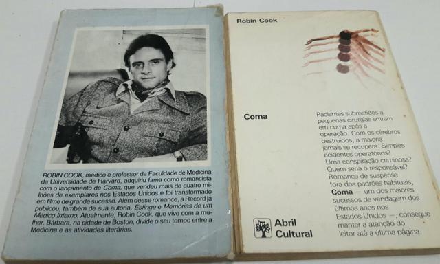 2 Livros de Robin Cook: Cérebro , Coma - Foto 2